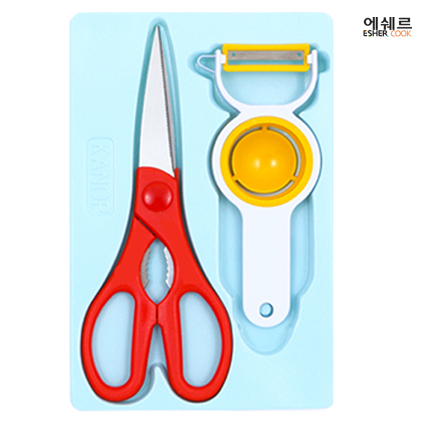 에쉐르 키친툴 2종 세트, 주방가위+에그야채칼