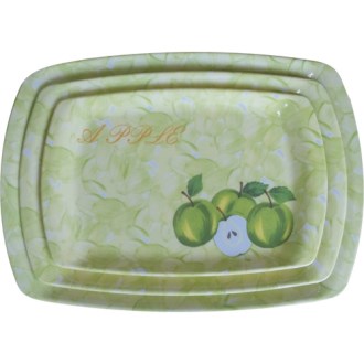 멜라민 쟁반, 훼미리 잎사과 3P 세트