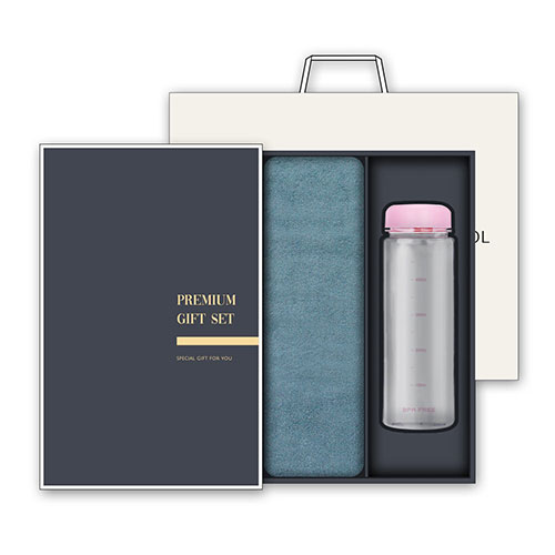 송월 프리미엄 선물세트 (항균 150g 호텔타올 1매 + 마이보틀 500ml 1개)