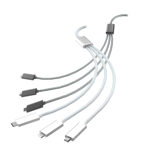 팝폰 고속충전 메탈 패브릭 USB 멀티 3in1 케이블