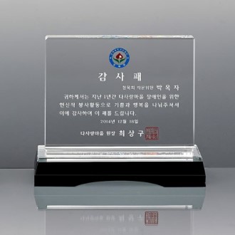 크리스탈 상패 SD13) 310-3