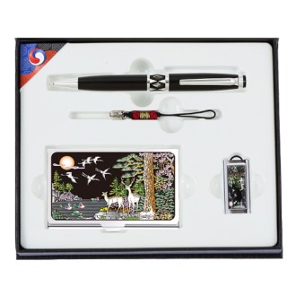 자개 프리미엄 볼펜+십장생 자개 명함케이스+자개 USB 3종