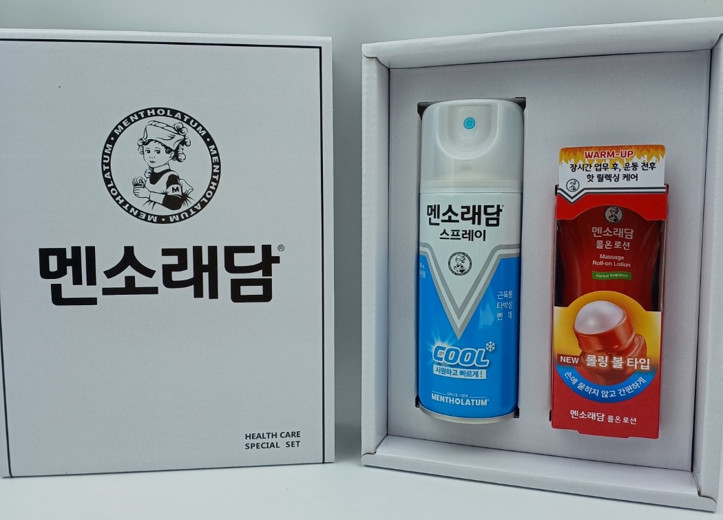 멘소래담 쿨 스프레이 &amp; 마사지 롤온 2종 세트