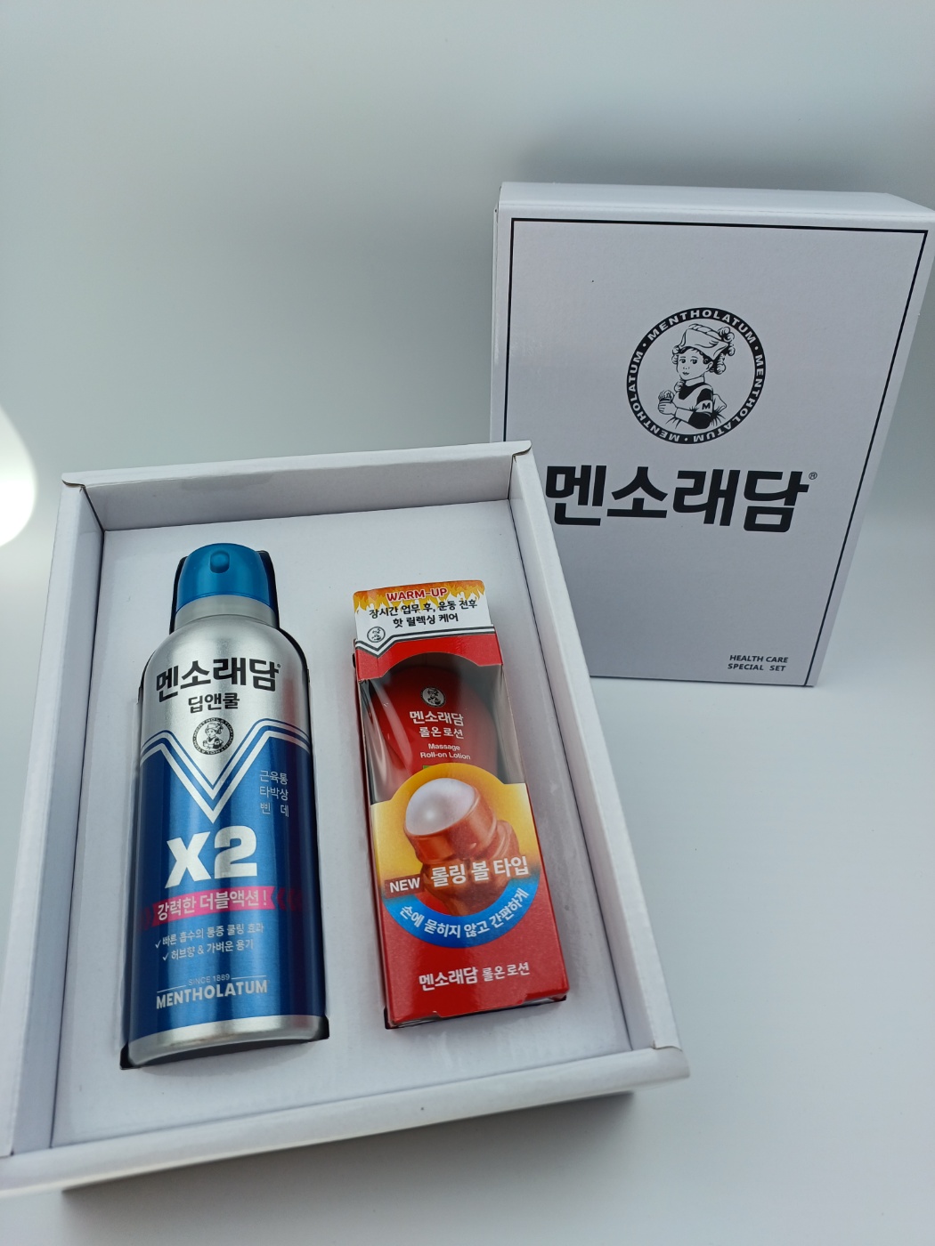 멘소래담 딥앤쿨 스프레이 &amp; 마사지 롤온 로션 2종 세트
