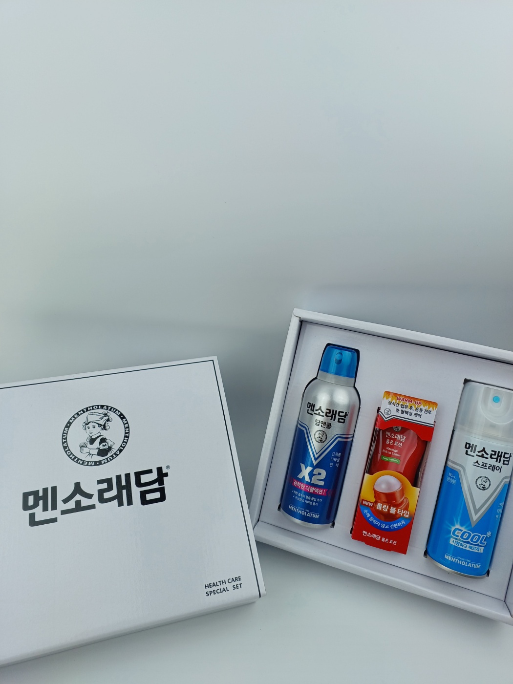 멘소래담 쿨 스프레이 &amp; 딥앤쿨 &amp; 마사지 롤온 3종 세트