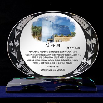 사진 크리스탈 임명 공로패 PH023