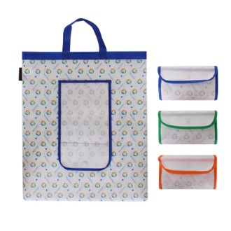 바람개비 똑딱이 부직포 장바구니 420x480mm WS288H