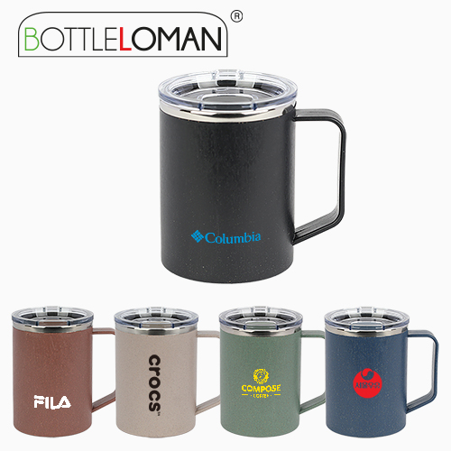 [보틀로만] 모카 손잡이 머그 400ml 텀블러(커피가루 친환경)