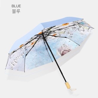 안쪽 플라워 컬러풀 3단 양우산