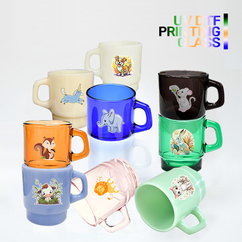 dr 드망즈매직 UV DTF필름인쇄 레트로밀크글라스