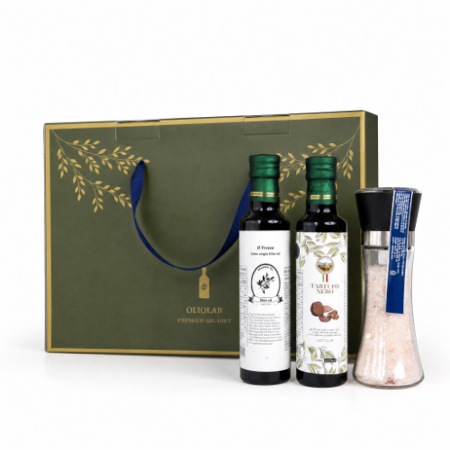 올리브오일 250ml + 트러플오일 250ml + 핑크솔트200g 글라인더포함 선물세트