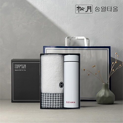 송월 프리미엄 선물 세트, 송월 호텔컬렉션 톤40 1P + 스마트온도텀블러 500ml 1P