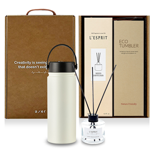 레스쁘리 고급 카리브텀블러 세트 B, 텀블러+디퓨저120ml