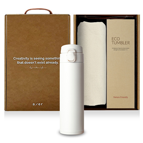 레스쁘리 고급 모던원터치텀블러 세트 G (텀블러500ml+에코백)