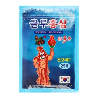 글루홍삼파스25매 건강패드 건강파스 동전패드 동전패치