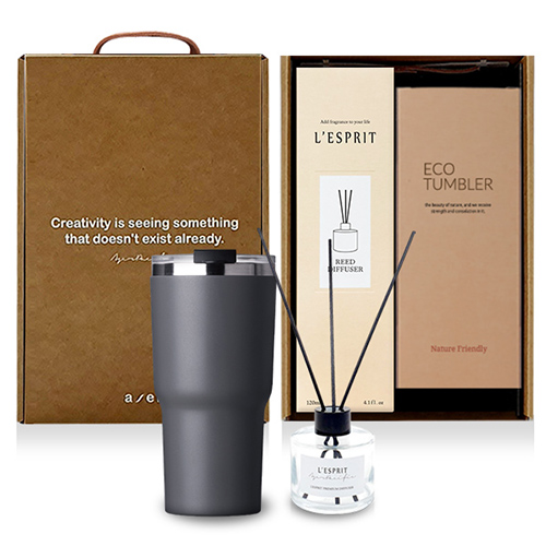 레스쁘리 고급 마이티텀블러 세트 B (텀블러500ml+디퓨저120ml)