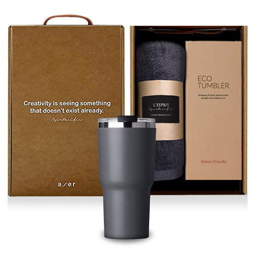 레스쁘리 고급 마이티텀블러 세트 F (텀블러500ml+타올)