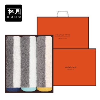 송월 30수 선염 컬러 런웨이 180g 3매입세트