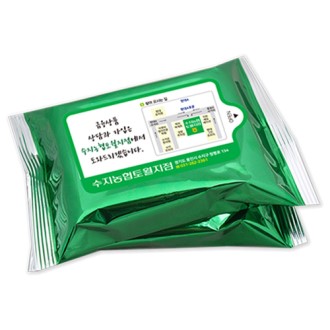 메탈그린실버 라벨형 물티슈 25매