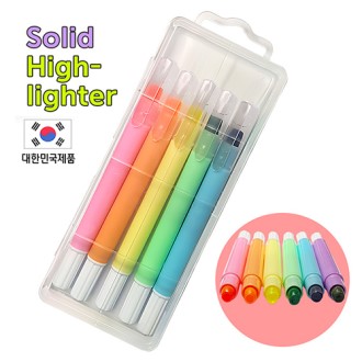 뉴파스텔 고체형광펜5P케이스세트 // 국산
