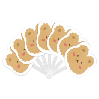 캐릭터 7쪽 접이식 부채
