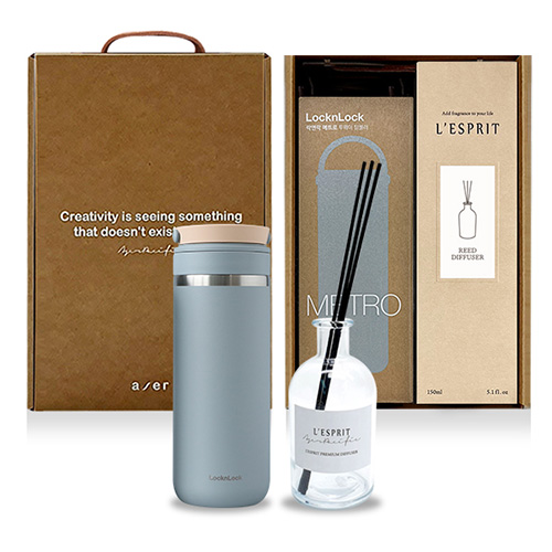 레스쁘리 고급 우유병 디퓨저세트 EE (디퓨저 BASIC 150ml+텀블러(락앤락 메트로투웨이))