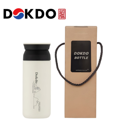 한국전통 민화 호작도 까치와 호랑이 원터치 텀블러 500ml 보자기 포장