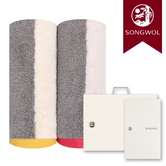 송월타올 컬러웨이40 180g (30수/40*8A0cm) 2매입 선물세트(박스+쇼핑백 포함)
