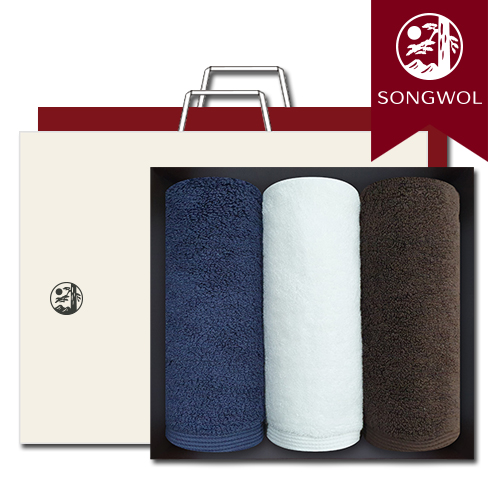 송월타올 블랑 190g (30수/40*80cm) 3매입 선물세트(박스+쇼핑백 포함)