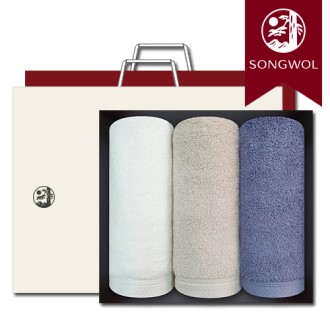 송월타올 샹떼 160g (40수/40*80cm) 3매입 선물세트(박스+쇼핑백 포함)