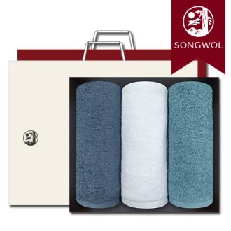 송월타올 항균 150g (30수/40*80cm) 3매입 선물세트(박스+쇼핑백 포함)