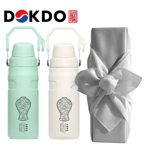 한국전통 경북궁 곤룡포 글라스 머그컵 440ml 2P 선물세트