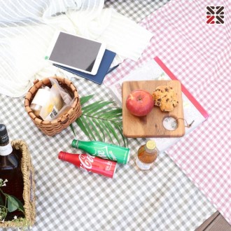 루무드 경량 피크닉 돗자리 방수매트 모던체크