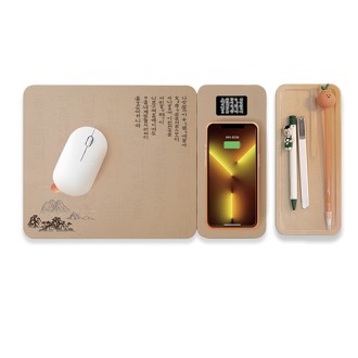 한국애 훈민정음 고속무선충전 마우스패드 3IN1 분리형 LED Light 8만경 외국인기념품