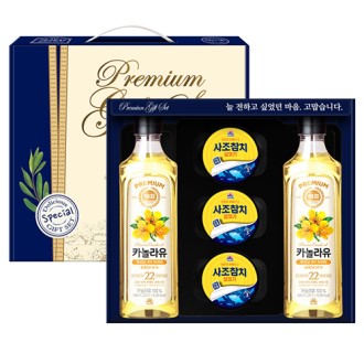 프리미엄 선물세트 기쁨3호(해표카놀라유500mlx2병+사조참치85gx3캔)