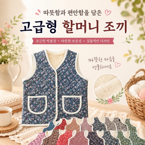 고급형 할머니조끼 색상랜덤
