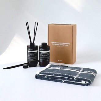 레스쁘리 고급 세트 I (블랙라벨 디퓨저 500mlx2ea+체크타올 200g)