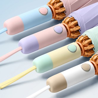 파스텔 투톤 거꾸로 3단 완전자동 양우산