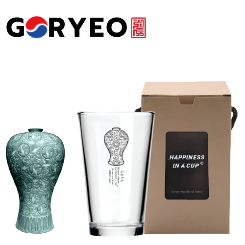 한국전통 고려청자 글라스컵 480ml 1P 선물세트