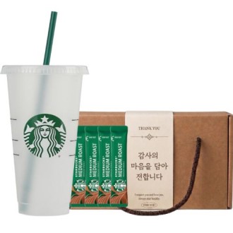 스타벅스 콜드텁 709ml + 스타벅스 스틱커피 + 기프트박스