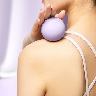 T021 마카롱 실리콘 마사지볼 지압볼 어깨 근육이완  마사지공 인쇄