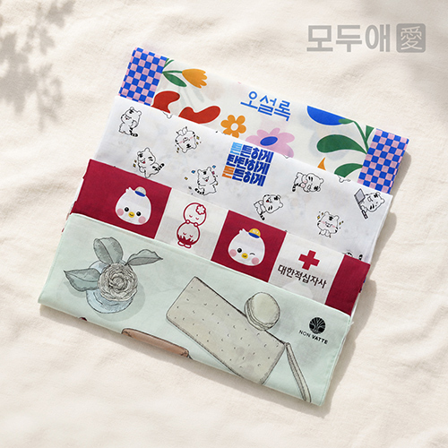 모두애 순면 60수 손수건 풀컬러인쇄