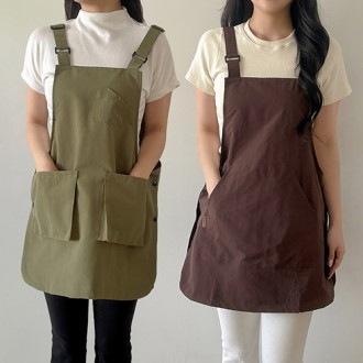 양면 착용 리버시블 방수 앞치마 카페 미용실 바리스타