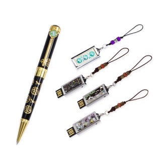 상감청자 운학문 볼펜 자개 대용량 USB 전통기념품 외국인선물