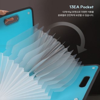 A4 아코디언 지퍼 파일백 서류 가방 학원 시험지 계약서 보관함 홀더