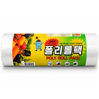 폴리롤팩 500매/1롤(30cmx40cm) 위생팩 일회용비닐 위생롤백