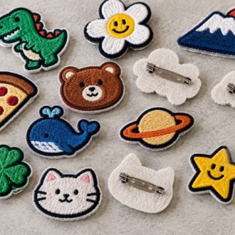 [100개부터 제작 가능] 자수 직조 와펜 뱃지 주문제작 로고 캐릭터 굿즈