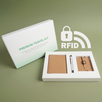 프리미엄 트래블 키트 C - 가죽 / RFID 해킹방지 기능
