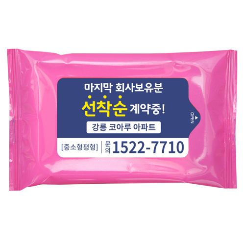 (JC) 참좋은물티슈_ 진달래 물티슈 (10매)