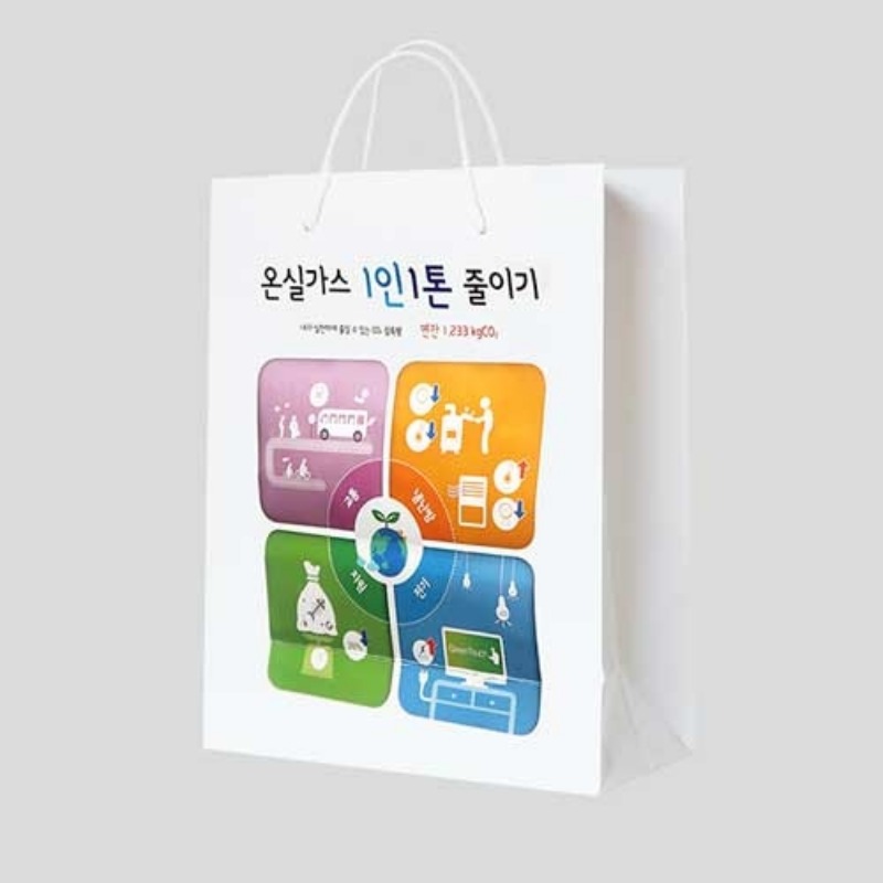 종이쇼핑백-종이가방 150art / 스노우지3절